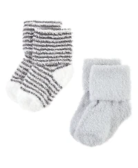 Hudson Baby Boys Unisex 8-Pair Ultra-Soft Chenille Footwear