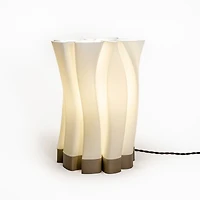Jonathan Y Flame Modern Bohemian Plant-Based Pla 3D Printed Dimmable Led Table Lamp