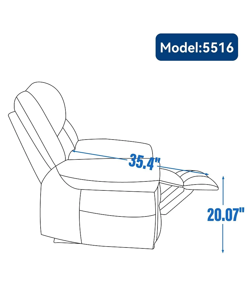 Electric Power Lift Recliner with Massage & Heat