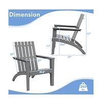 Givimo Outdoor Patio Acacia Wood Adirondack Lounge Armchair