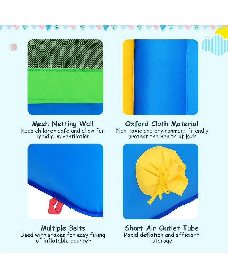 Sugift Inflatable Bounce House Kids Slide Jumping Castle without Blower