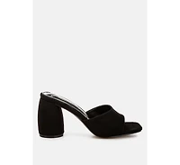 Bumblin Round Heel Micro Suede Sandals