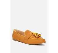 Folklore Micro Suede Tassel Womens Loafers Women