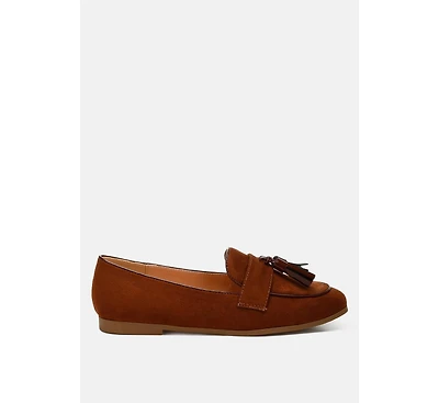 Folklore Micro Suede Tassel Loafers