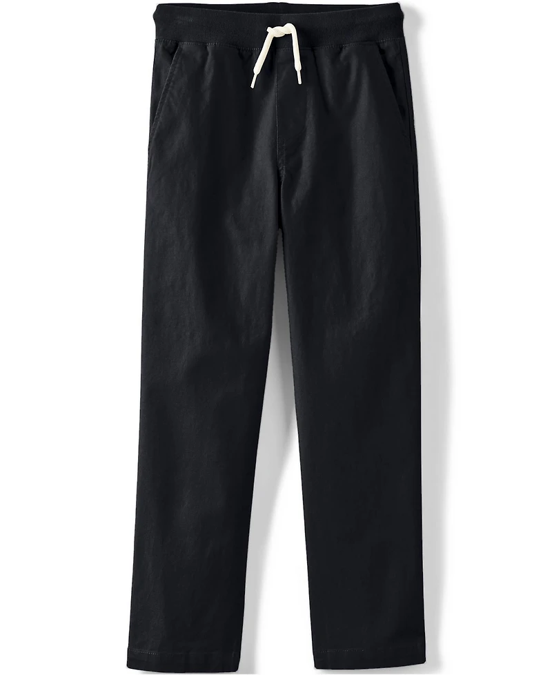 Lands' End Boys Stretch Soft Rib Waist Iron Knee Pull On Pants