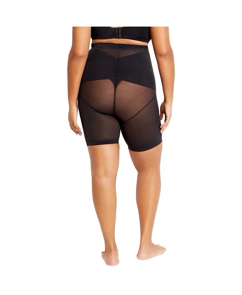 City Chic Plus Power Mesh Short