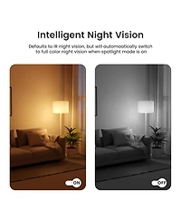 Eco4Life Smart Wi-Fi 2K/4MP Ptz Light Bulb Security Camera