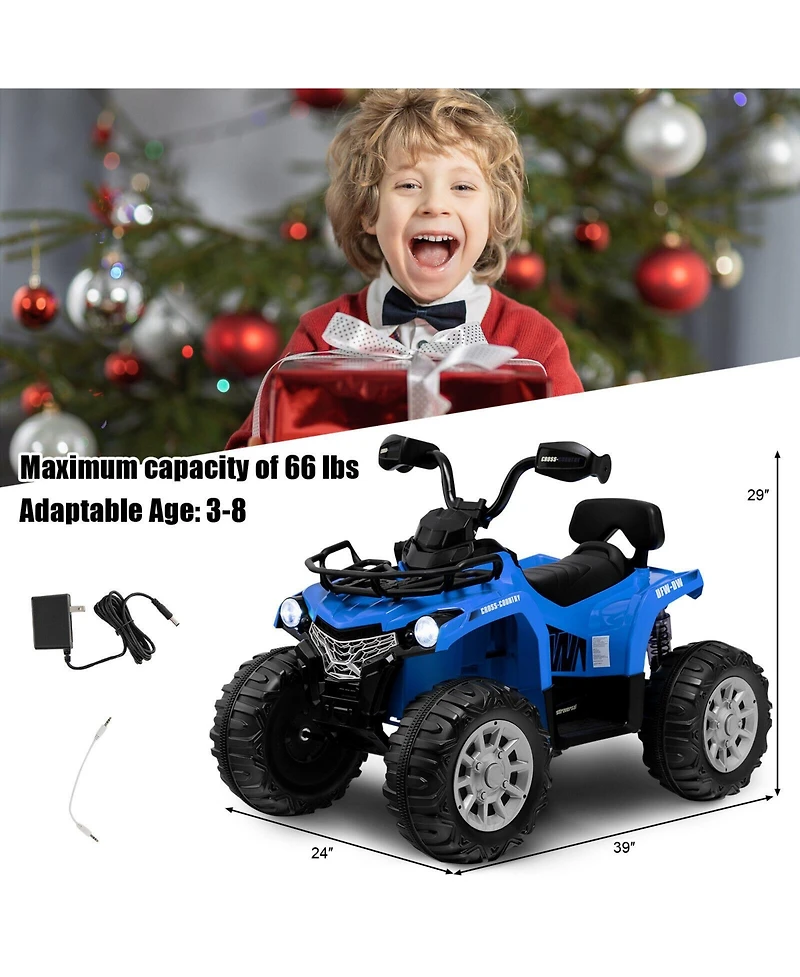 12V Kids Ride On Atv 4 Wheeler with MP3 and Headlights