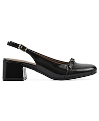 White Mountain Women's Later Slingback Block Heel Pumps