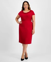 Kasper Plus Size Skimmer Skirt