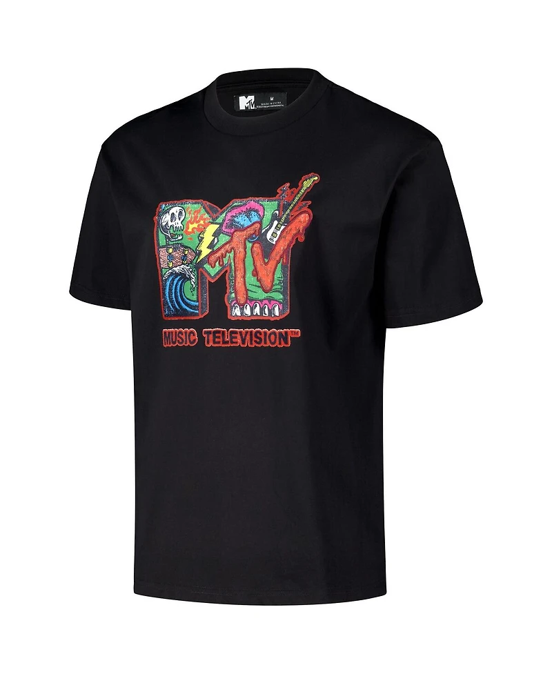 Freeze Max Men's Black Mtv Drip Loose Fit T-Shirt