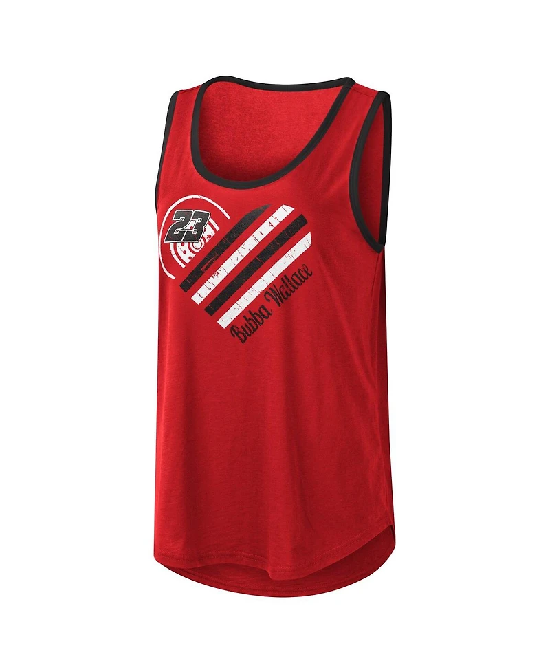 G-iii 4Her by Carl Banks Women's Red Bubba Wallace A Game Scoop Neck Tank Top