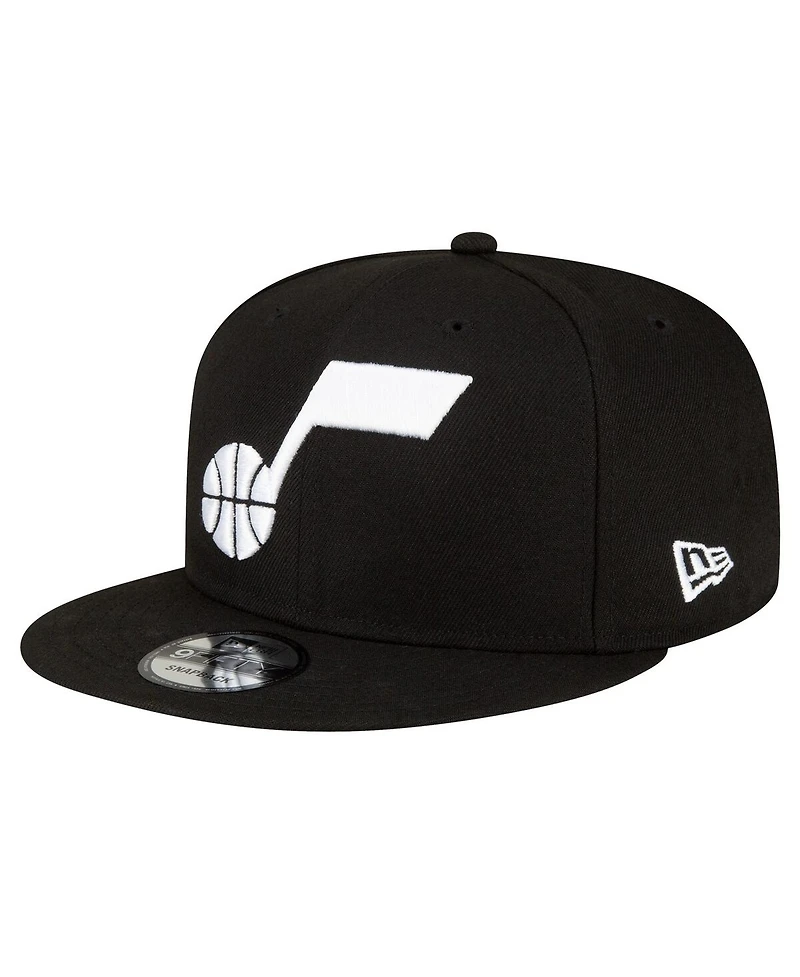 New Era Men's Black Utah Jazz Team Color 9FIFTY Snapback Hat