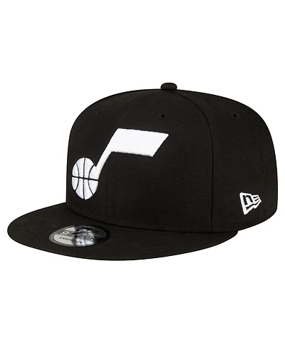 New Era Men's Black Utah Jazz Team Color 9FIFTY Snapback Hat