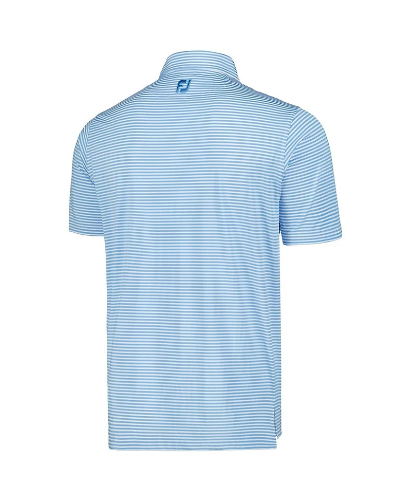 FootJoy Men's Light Blue Valspar Championship Micro Feeder Stripe Lisle ProDry Polo