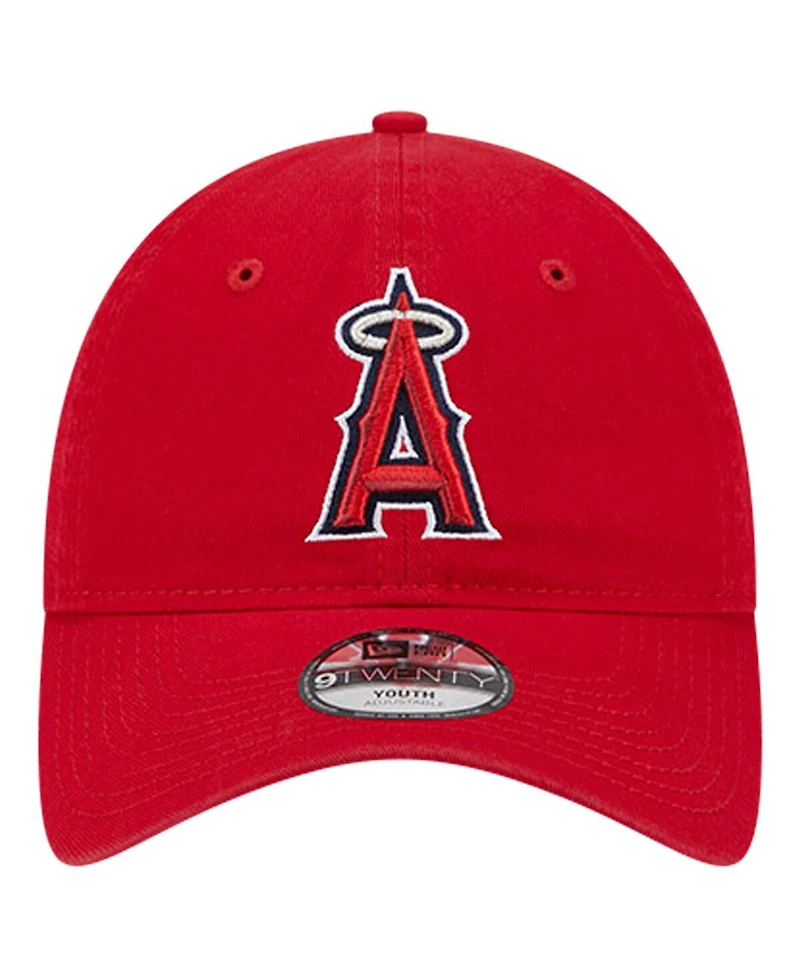New Era Big Boys and Girls Red Los Angeles Angels Team Color 9TWENTY Adjustable Hat