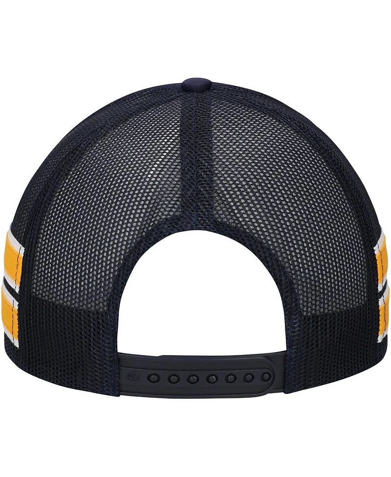 '47 Brand Men's Navy West Virginia Mountaineers Sideband Trucker Adjustable Hat