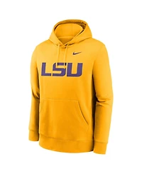 Nike Men's Gold Lsu Tigers Primetime Evergreen Club Fleece Pullover Hoodie