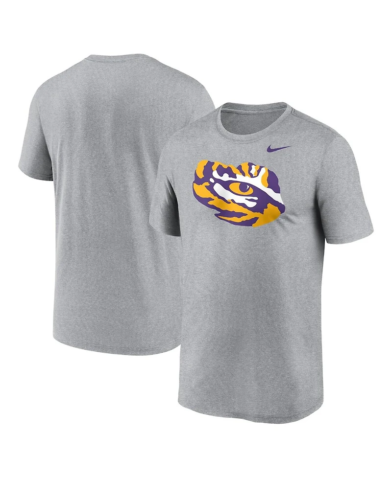 Nike Men's Heather Gray Lsu Tigers Primetime Legend Alternate Logo T-Shirt