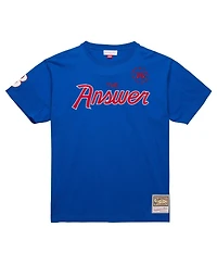 Mitchell & Ness Men's Allen Iverson Royal Philadelphia 76ers Premium Nickname T-Shirt
