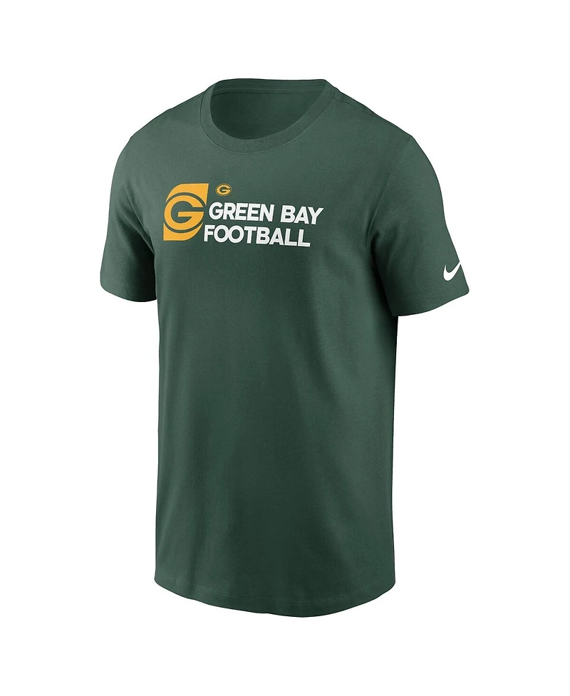 Nike Men's Green Green Bay Packers Outline T-Shirt