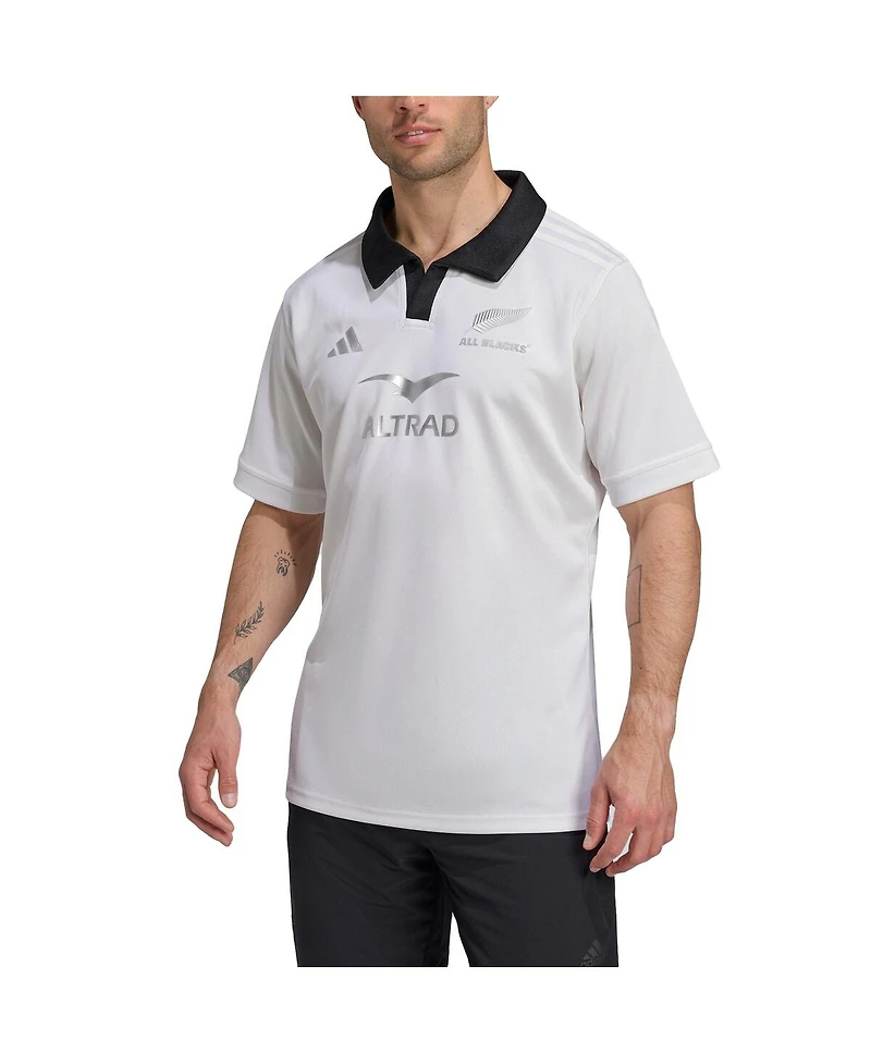 Adidas Men's White New Zealand Rugby 2024/25 Away Replica Jersey