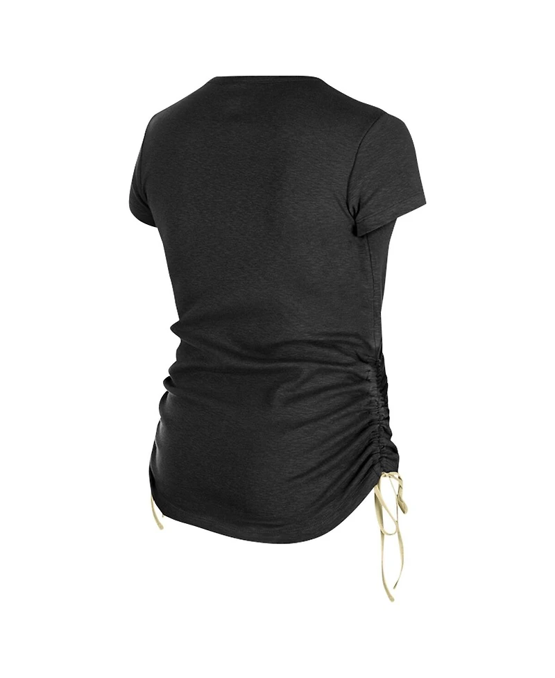 New Era Women's Black New Orleans Saints Ruched Side T-Shirt