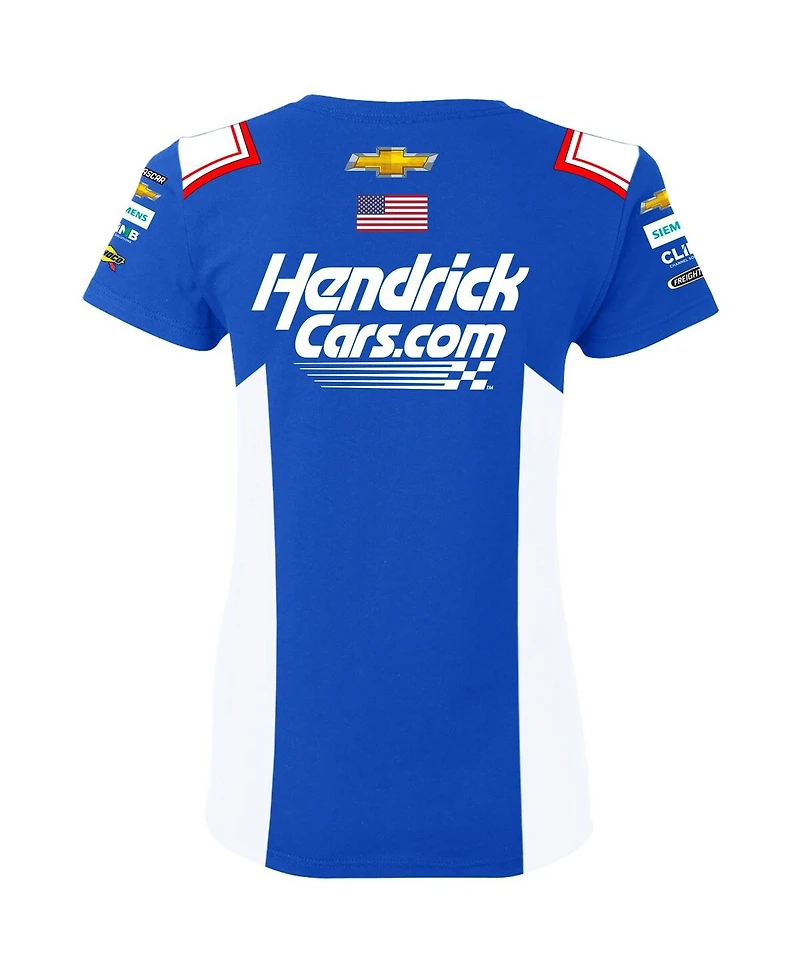 Hendrick Motorsports Team Collection Women's Blue Kyle Larson HendrickCars.com Uniform T-Shirt