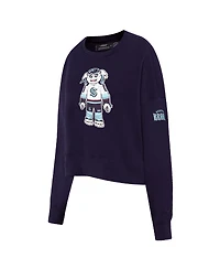 Pro Standard Women's Deep Sea Blue Seattle Kraken Mascot Crewneck Pullover Sweatshirt