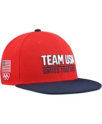 Outerstuff Big Boys and Girls Red Team Usa United Flatbrim Snapback Hat