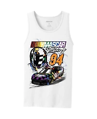 Checkered Flag Sports Men's White Nascar Yaaascar Pride Tank Top