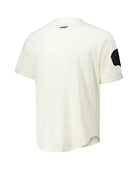 Pro Standard Men's Aidan Hutchinson Cream Detroit Lions Name Number Triple Tonal Button-Up Baseball Jersey