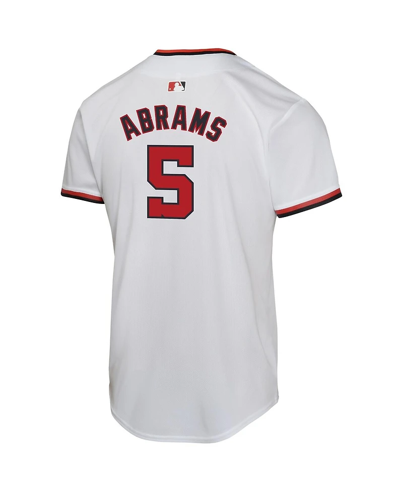 Nike Big Boys and Girls Cj Abrams White Washington Nationals Home Game Player Jersey
