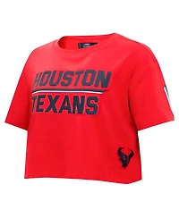 Pro Standard Women's Red Houston Texans Alternate Cropped Boxy T-Shirt