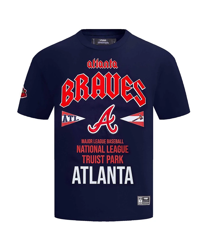 Pro Standard Men's Navy Atlanta Braves Oversized City Tour T-Shirt