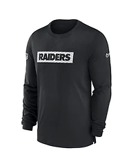 Nike Men's Black Las Vegas Raiders Sideline Player Performance Long Sleeve T-Shirt