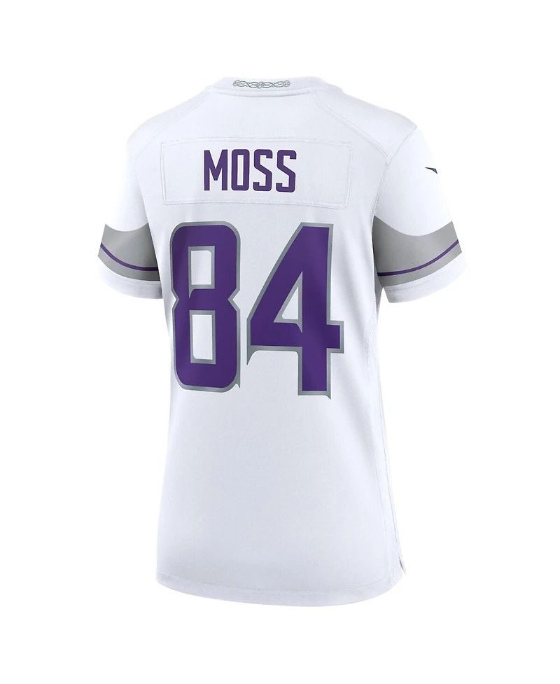 Nike Women's Randy Moss White Minnesota Vikings Alternate Retired Player Game Jersey