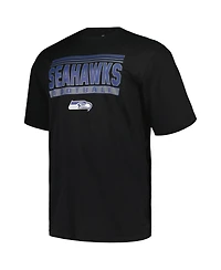 Fanatics Men's Black Seattle Seahawks Big Tall Pop T-Shirt