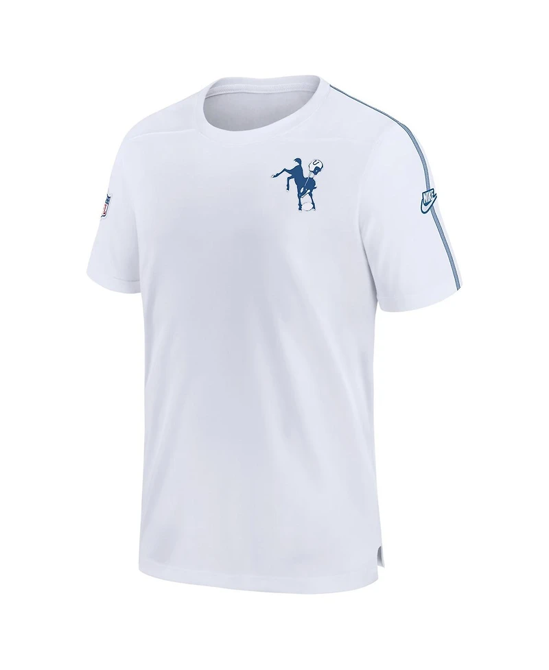 Nike Men's White Indianapolis Colts Sideline Alternate Logo Coach Performance Top