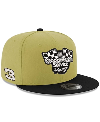 New Era Men's Gold/Black Richard Childress Racing Goodwrench 9FIFTY Snapback Hat