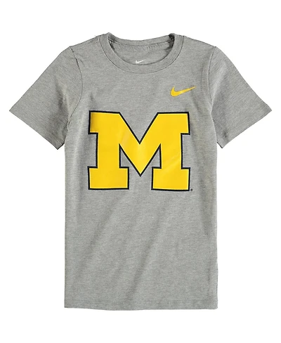 Nike Preschool Charcoal Michigan Wolverines Logo T-Shirt