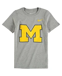Nike Preschool Charcoal Michigan Wolverines Logo T-Shirt