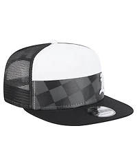 New Era Men's Black Oakland Athletics Checkmate Trucker 9FIFTY Snapback Hat