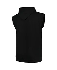 Fanatics Men's Black Cincinnati Bengals Big Tall Muscle Hoodie Sleeveless T-Shirt