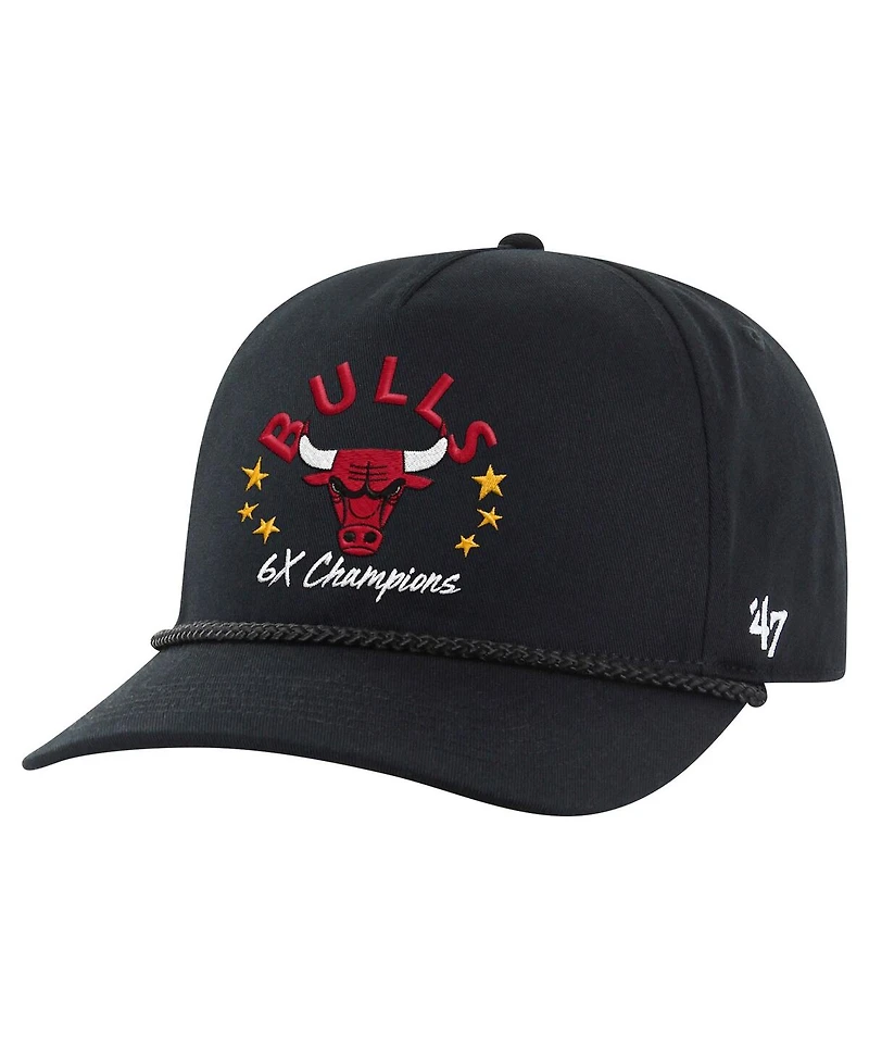 '47 Brand Men's Black Chicago Bulls Champs Global Star Hitch Adjustable Hat