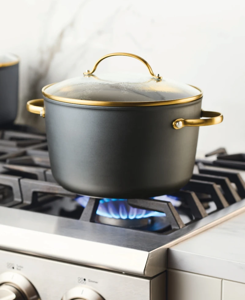 Farberware Forged Induction Ceramic Nonstick Stockpot with Lid, 6 Quart