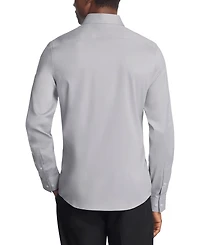 Michael Kors Men's Airsoft Slim Fit Untucked Length Wrinkle Free Stretch Dress Shirt