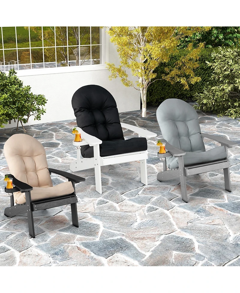 Adirondack Chair Hips Adirondack Chair with Cup Holder & Cushion