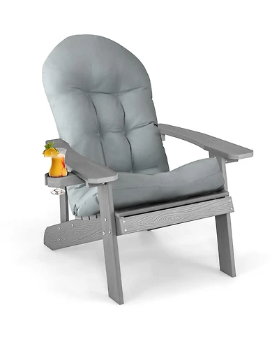 Adirondack Chair Hips Adirondack Chair with Cup Holder & Cushion