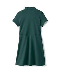 Lands' End Big Girls Short Sleeve Interlock Polo Dress